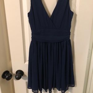 Charlotte Russe Navy Chiffon Dress